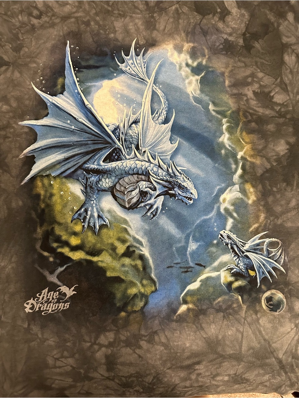 🐲💦💙 NWOT Anne Stokes Age of Dragons Long Sleeved T-shirt Sz. 3X 💙💦🐲 - Picture 2 of 6
